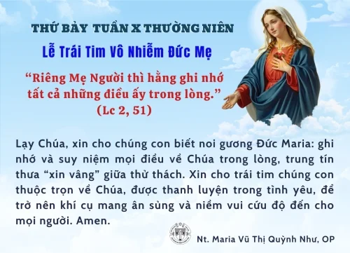 Thứ Bảy tuần X Thường niên