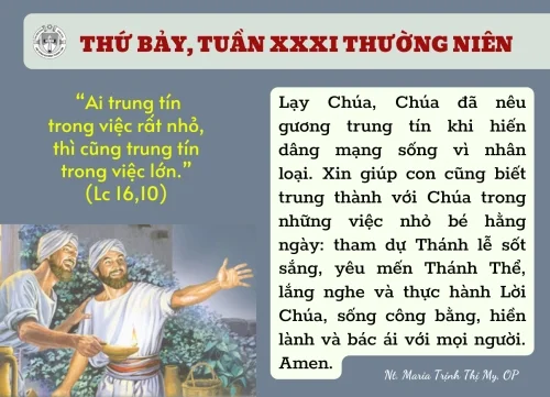 Thứ Bảy tuần XXXI thường niên