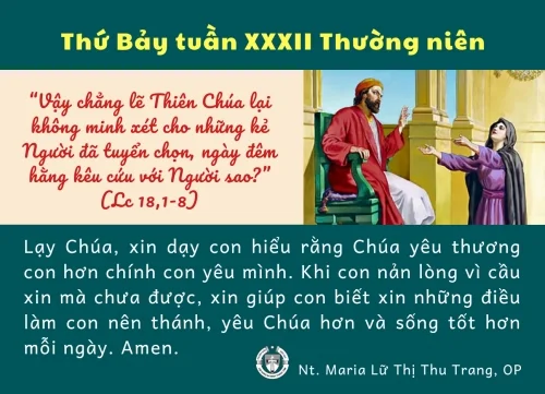 Thứ Bảy tuần XXXII thường niên