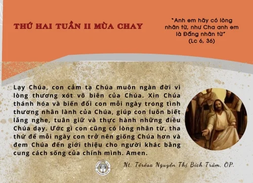 Thứ Hai tuần II Mùa Chay