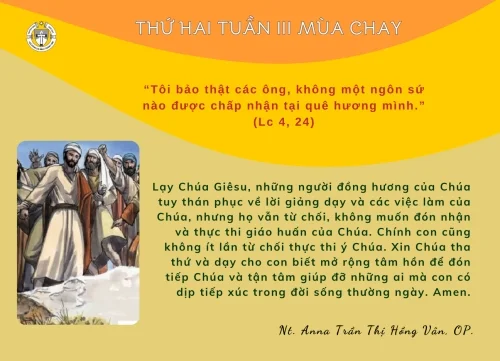 Thứ Hai tuần III Mùa Chay