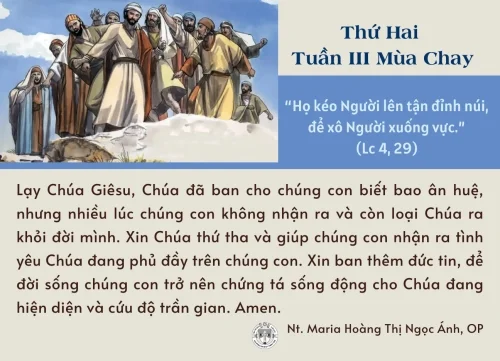 Thứ Hai tuần III Mùa Chay