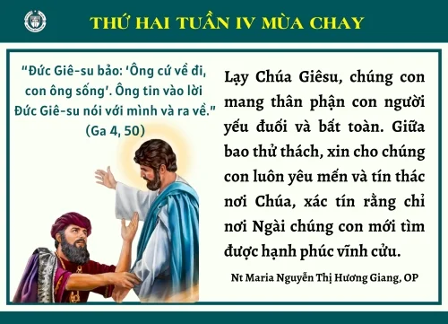 Thứ Hai tuần IV Mùa Chay