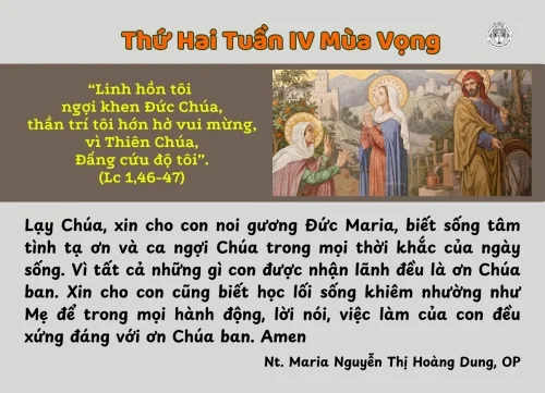 Thứ Hai tuần IV mùa vọng