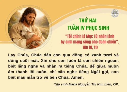 Thứ Hai tuần IV Phục Sinh