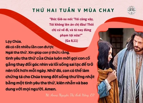 Thứ Hai Tuần V Mùa Chay