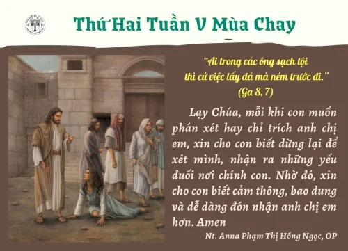 Thứ Hai tuần V Mùa Chay