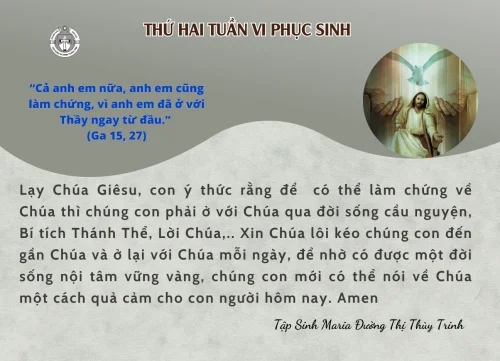 Thứ Hai tuần VI Phục Sinh