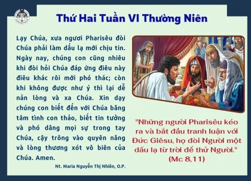 Thứ Hai tuần VI Thường Niên