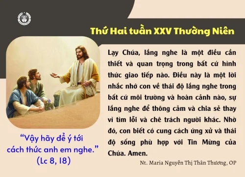Thứ Hai tuần XXV thường niên