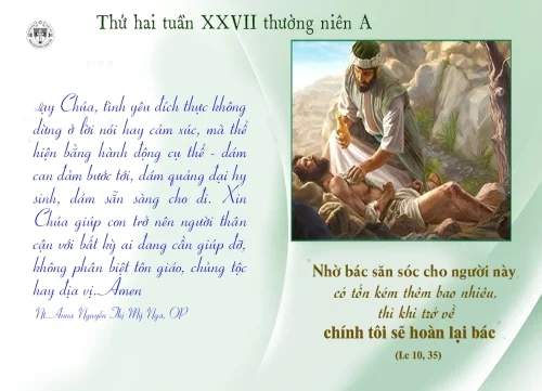 Thứ hai tuần XXVII thường niên A