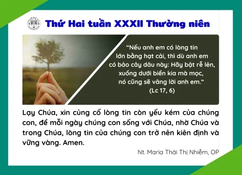 Thứ Hai tuần XXXII thường niên