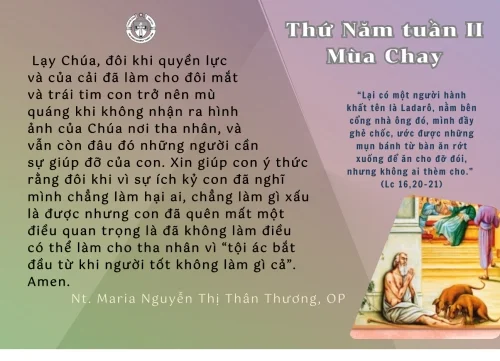 Thứ Năm tuần II Mùa Chay