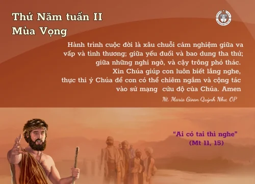 Thứ Năm Tuần II Mùa Vọng