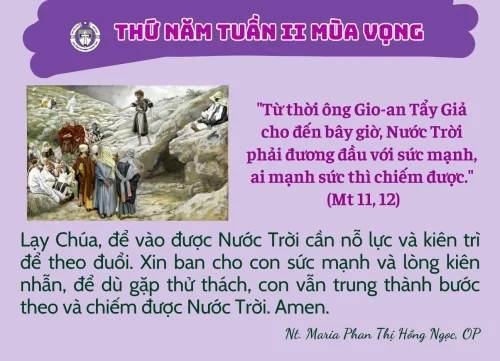 Thứ Năm tuần II Mùa vọng