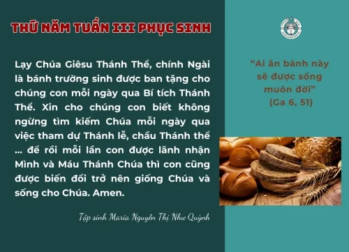 Thứ Năm tuần III Phục Sinh