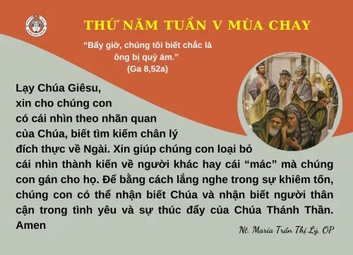 Thứ Năm Tuần V Mùa Chay
