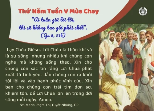 Thứ Năm tuần V Mùa Chay