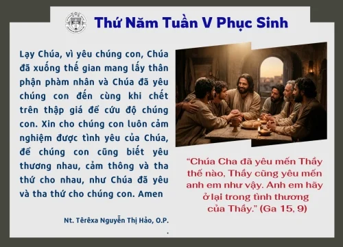 Thứ Năm tuần V Phục Sinh