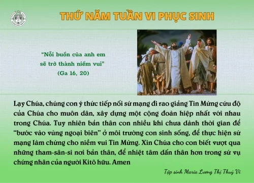 Thứ Năm tuần VI Phục Sinh