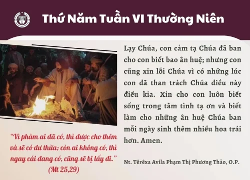 Thứ Năm tuần VI thường niên