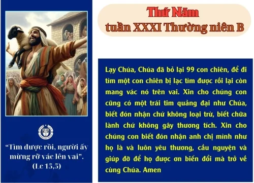 Thứ Năm Tuần XXXI Thường Niên Năm B