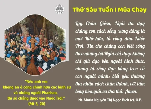 Thứ Sáu tuần I Mùa Chay
