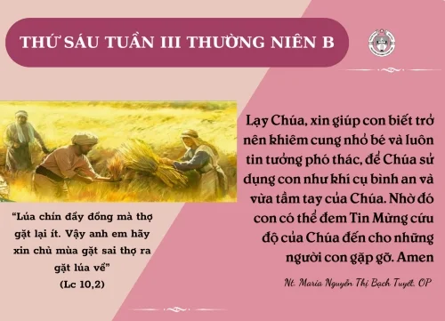 Thứ Sáu tuần III Thường niên B