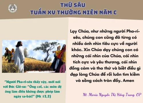 Thứ Sáu Tuần XV Thường Niên Năm C