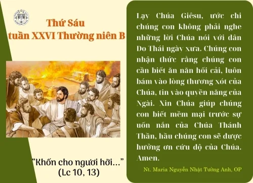 Thứ Sáu tuần XXVI Thường niên B