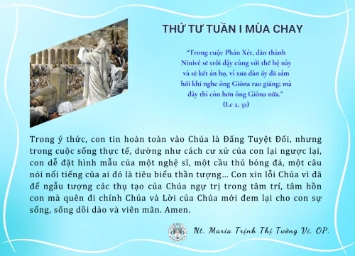 Thứ Tư tuần I Mùa Chay