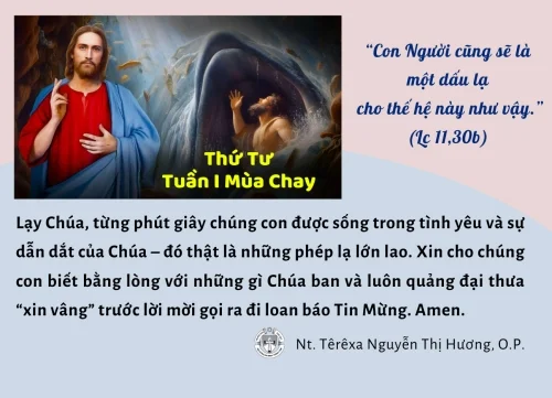 Thứ Tư tuần I Mùa Chay