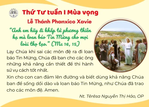 Thứ Tư tuần I mùa vọng