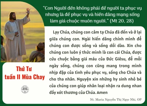 Thứ Tư tuần II Mùa Chay