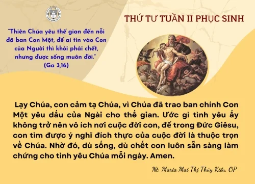 Thứ Tư tuần II Phục Sinh