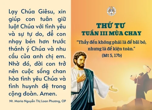 Thứ Tư tuần III Mùa Chay
