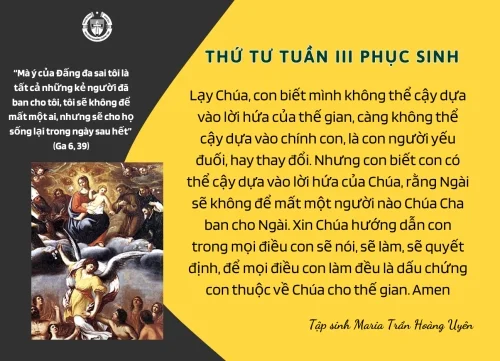 Thứ Tư tuần III Phục Sinh