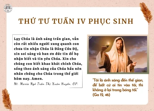 Thứ Tư tuần IV Phục Sinh