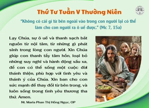 Thứ Tư tuần V Thường niên