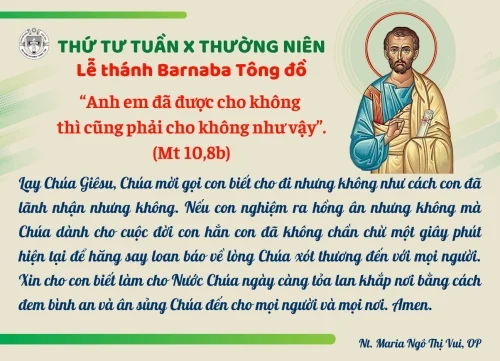 Thứ Tư tuần X Thường niên
