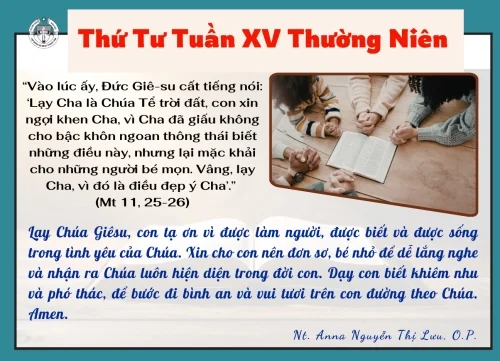Thứ Tư tuần XV Thường niên