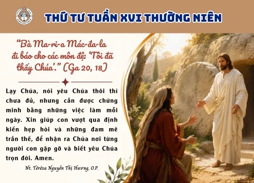 Thứ Tư Tuần XVI Thường Niên