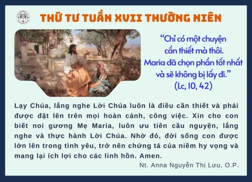 Thứ Tư tuần XVII Thường niên