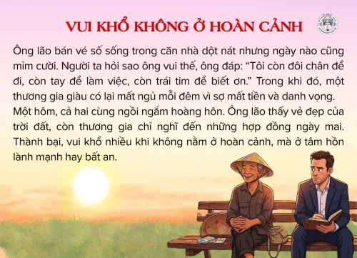 Vui khổ không ở hoàn cảnh