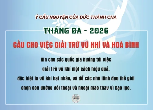 Ý cầu nguyện của Đức Thánh Cha - Tháng 3/2026