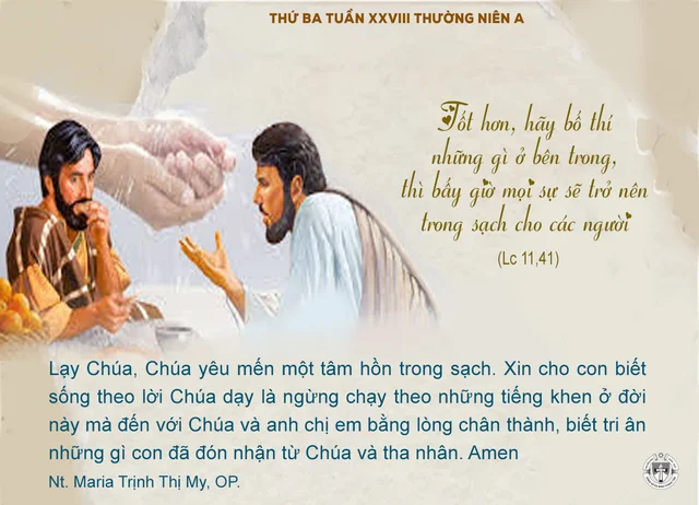 Thứ ba tuần XXVIII thường niên A