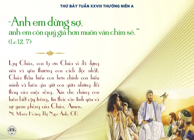 Thứ bảy tuần XXVIII thường niên A