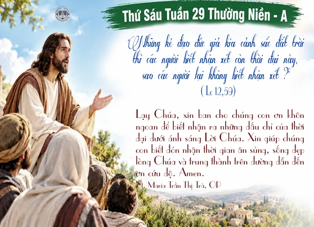 Thứ sáu tuần XXIX thường niên A